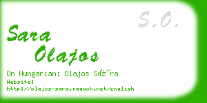 sara olajos business card